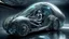 Placeholder: Coche futurista Gigeriano con interior uterino biomecánico, conductor fusionado al sistema del vehículo, superficies húmedas metálicas, tubos y canales orgánicos visibles, atmósfera claustrofóbica y biotecnológica