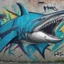 Placeholder: graffiti art - write Shark