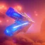 Placeholder: a crystalised blue pink spaceship, gold, diamonds, lightbeams, cosmic background, atmospheric, realistic, unreal engine, 8k. Cinematic lighting, octane render.