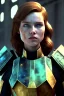Placeholder: ultrarealistic, ruined city,__star wars armor__, __angles__, 18 year old woman, strikingly beautiful, ginger hair, _colour_, [__starlets__|__starlets__], (pale __skincolor__ skin:1.2), __camera__, _hair_, detailed face and eyes, medium breasts, leather choker, freckles, dynamic pose, resolved expression, __accessory__, strappy outfit, (straps:1.1), sword in scabard on left hip, (buckles, buttons, snaps, rings:1.0), haltertop style breastplate, detailed eyes, plump lips, sci-fi theme
