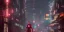 Placeholder: iron man right side, full boy, A professional night photo of a far-future cyberpunk city, shanghai, by Alena Aenami and blade runner and akira, trending on Artstation, smooth, sharp focus, higly detailed, crowded
