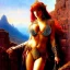 Placeholder: Drawing of beautiful face,'beautiful ,Busty Red Sonja',intense stare, ancient skintight armor, balanciaga fashion clothe painting by gaston bussiere, greg rutkowski, yoji shinkawa, yoshitaka amano, tsutomu nihei, donato giancola, tim hildebrandt, Oil on canvas, cinematic composition, extreme detail,fit full head inside picture,16k