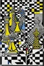 Placeholder: 5d chess in the style of roy lichtenstein