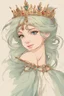 Placeholder: The spirited princess, known for her adventurous spirit. She would wear a vibrant and stylish dress, with a touch of playfulness. Her crown would be a dainty and whimsical circlet, adorned with colorful gemstones.