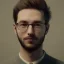 Placeholder: portrait of a boring 25 years old start up employee, cool, hipster, 4K, hyper-realistic portrait, cinematrographic, backlight