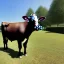 Placeholder: A cow wearing a suit and tie