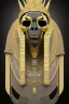 Placeholder: black male African Egyptian alien, cracks in the voodoo head, wicked, eyes, crown, Elephant, 8k, finely detailed, photo realistic, tiger turquoise skull head gold dragon space alien snow skeleton gold gorilla silver crown silver eyes