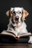 Placeholder: dog reading a book