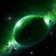 Placeholder: green outer space explosion stars planet galaxy