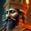 Placeholder: chhatrapati shivaji maharaj face, theme art, Dark moody night atmosphere, 8K, close-up face, anatomically perfect face, oak tree roots,