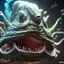 Placeholder: fluid ink angler fish creature, unreal engine 5, 8k resolution, photorealistic, ultra detailed