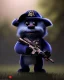 Placeholder: a cute muppet wearing policeman, holding a gun, BK complex detail, cinema, reality, detail, octane rendering, stoic cinematic 4k epic detailed photograph shot on kodak detailed bokeh cinematic hbo dark moody 8k, 85mm f/16 by leica