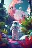 Placeholder: (((close midshot))), (((low poly art:2))), (astronaut), ultra detailed illustration of an environment on a dangerous:1.2 exotic planet with plants and wild (animals:1.5), (vast open world), astroneer inspired, highest quality, no lines, no outlines candid photography. by Lekrot