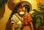 Placeholder: mexican woman and child kissing painting neoclassism whole body zoom the sun