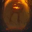 Placeholder: fantasy monster concept art, a jack o lantern monster with vines for a body walking down a street of nightmares, dynamic lighting, photorealistic, trending on art station, stunning visuals, creative, cinematic, ultra detailed, atmospherical, ambient lighting, scary art, eery art