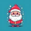 Placeholder: create a cute simple santa design vector tshirt design but with no tshirt background