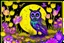 Placeholder: black light art, owl and small chibi duck in a flowergarden with beautiful flowers, pond, in sunshine, H.R. Giger, anime, steampunk, sürreal, watercolor and black in outlines, golden glitter, ethereal, cinematic postprocessing, bokeh, dof