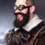 Placeholder: a _ fantasy _ style _ portrait _ painting _ of white male black hair short head silly smile beard round face steampunk goggles castle rpg dnd oil _ painting _ unreal _ 5 _ daz. _ rpg _ portrait _ extremely _ detailed _ artgerm _ greg _ rutkowski _ greg