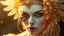Placeholder: layering, fantasy, mysticism, portrait of a woman-bird, glare, gold, glow, 8K, 3D, fine rendering, high detail, hyperrealism, high resolution, layering, hyperdetail, hyperfocus, vignette