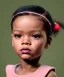 Placeholder: Rihanna toddler, full body, soft skin, dramatic lighting, hyper realistic