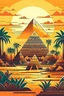 Placeholder: super beautiful illustration,Pyramids of Egypt,Paper Cuttings art,flat illustration style, exquisite detail