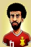 Placeholder: Mohamed Salah Egyptian soccer player cartoon 2d