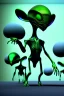 Placeholder: aliens invade clean art NFT, blender 3d