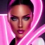 Placeholder: cyberpink, head, woman, portrai, tron