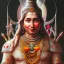 Placeholder: portrait Lord Shiva, meditation, third eye, universe, fourth dimension, fractal, realistic, 8k, high quality, extreme detail, symmetrical,