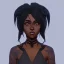 Placeholder: Portrait of an adorable dark skinned witch girl