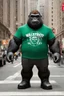 Placeholder: 500 pound gorilla wearing wall street t-shirt