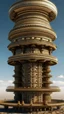 Placeholder: A tower on an airship designed in Roman mosaics