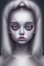 Placeholder: Crying girl, sad, expressive, emotive, frowning, furrowed eyebrows, pouting lips, soft pastels by Tim Burton