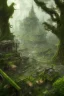 Placeholder: City, green, 2 warriors fighting, forest, hyperdetailed, 4k, 8k, no fog,