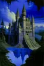 Placeholder: A violet castle of mystery painted by the Limbourg brothers