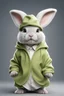 Placeholder: hyper-realistic cute and very funny Easter bunny animal wearing a Yoda costume,