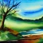 Placeholder: water color landscape paint