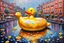 Placeholder: a Giant Glitter Rubber Duck Big. 19th painting