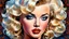 Placeholder: marylyn monroe, painting art, (mj:0.6), style of Clyde Caldwell, calm color, (acryllic illustration:1.15), fantasy, intricate pattern