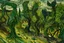 Placeholder: An olive green garden of nightmares painted by Vincent van Gogh