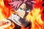 Placeholder: Natsu in 8k 2D anime fairy tail drawing style, fairy tail costum, close picture, fire, fantasy, neon, highly detailed, high details, detailed portrait, masterpiece,ultra detailed, ultra quality