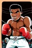 Placeholder: Mohamed Ali American professional boxer ,cartoon 2d