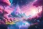 Placeholder: diamond river, in a galactic ambiance, light effect, birds flying, full of details, light effect,vaporwave colorful, concept art, smooth, extremely sharp detail, finely tuned detail, ultra high crystal castle pink Magic dream world with butterflies wisperia garden, full of details, smooth, bright sunshine,soft light atmosphere, light effect,vaporwave colorful, concept art, smooth, extremely sharp detail, finely tuned detail, ultra high definition, unreal engine 5, ultra sharp focus