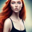 Placeholder: head and shoulders portrait of a beautiful women with ginger hair, 8k resolution