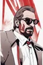 Placeholder: an muscular and menacing Hans Gruber wearing red-tinted glasses