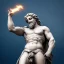 Placeholder: Zeus with a thunder bolt in his hand