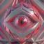 Placeholder: Optical Illusion, eye, pink orange red silver, geometric Pattern render, HD, 3D , Unreal engine, solids, intricated details, vibrant colors, Unreal Engine, octane render, 8K