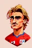 Placeholder: Antoine Griezmann French football player ,cartoon 2d