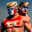 Placeholder: Realistic image of Donald trump wrestler, Mexican wrestling style, Mexican wrestling mask for eyes, red and blue breeches, glow us flag dress, suspenders, retro style, 80s, vibrant color, highly detailed, sky background, concept art, unreal engine 5, god rays, ray tracing, RTX, lumen lighting, ultra detail, volumetric lighting, 3d, finely drawn, high definition, high resolution.