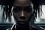 Placeholder: black female agent, supervisor, secret organization, frontal super close up shot, scar, dark mood, dark atmosphere, hyperrealistic 16k, 3d rendering, expressively detailed, dynamic light,